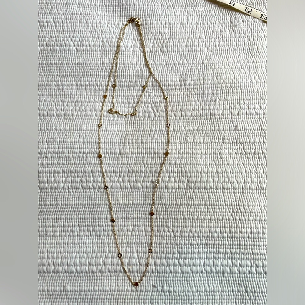 Double strand gold necklace